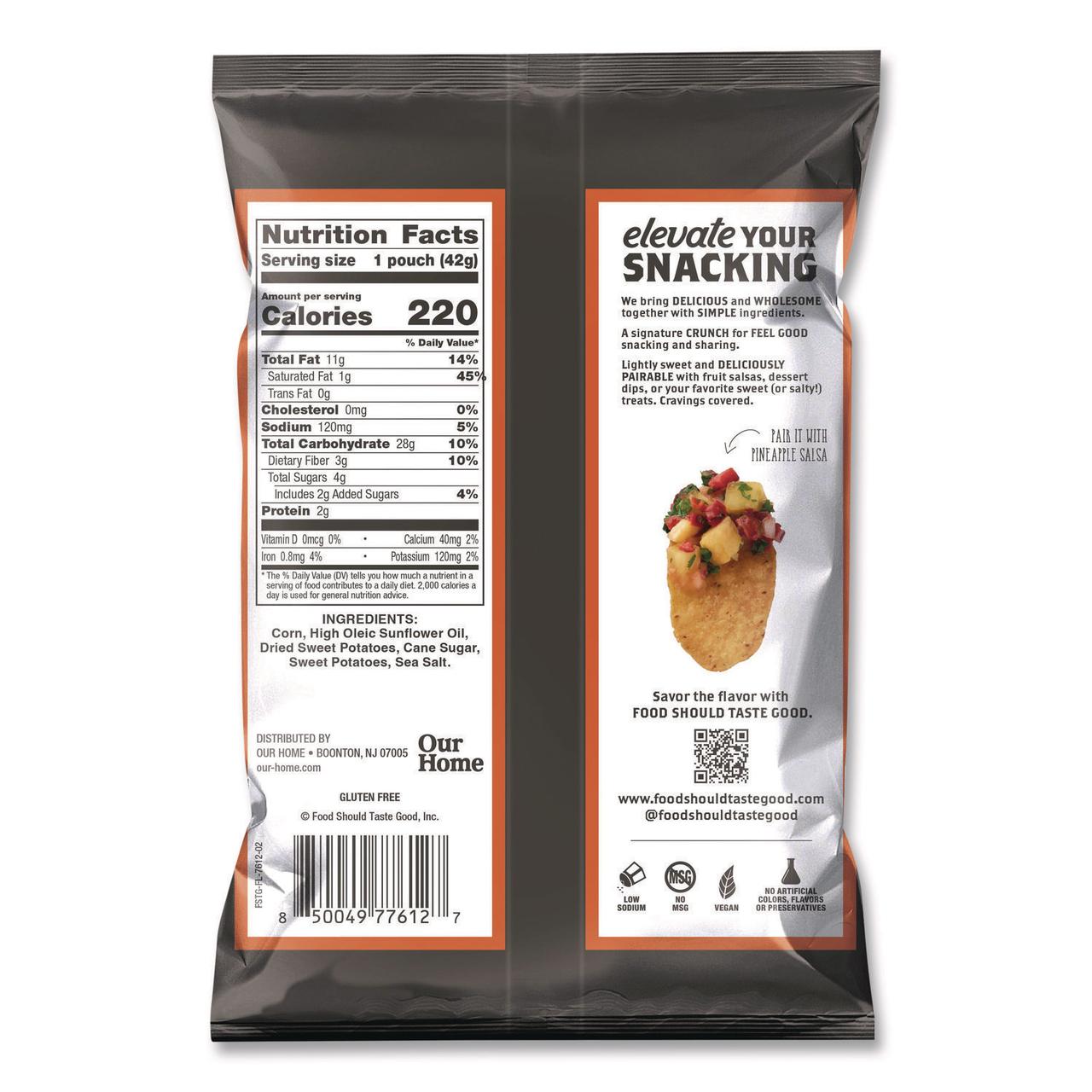 1.5 oz. Tortilla Chips - Sweet Potato with Sea Salt (24/Carton)