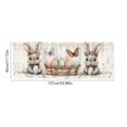 thumbnail image 3 of SLYNSHome Easter Bunny Windows Valances for Kitchen Easter Rabbit Short Curtains Colorful Spring Floral Small Window Curtain Rod Pocket Valance for Home Decor, 3 of 9