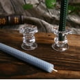 thumbnail image 6 of Candlestick Holders Clear Taper Candle Holders Small Glass Candle Stick Holder Decor for Wedding Birthday Christmas Gruduation Set of 12, 6 of 7