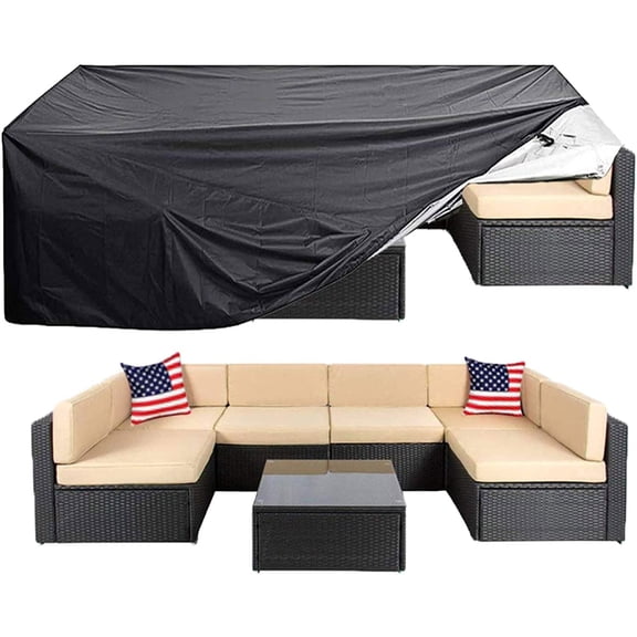 Patio Furniture Covers Waterproof Outdoor Sectional Furniture Set Cover, Rectangular Table Chair Sofa Covers, Dust Proof Furniture Protective Cover Large