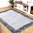 thumbnail image 2 of Modern Bordered Area Rug, Machine Washable, Non-Slip, Non-Shedding Soft Velvet Foldable Accent Carpet for Living Room, Bedroom, and Dining Room, 2 of 11