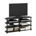 thumbnail image 4 of Furinno Econ Easy Assembly 4-Tier Corner TV Stand for TV up to 55-Inch, Blackwood/Black, 4 of 6