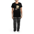 thumbnail image 4 of CafePress - MMM! Toast Women's Dark Pajamas - Women's Short Sleeve Print T-Shirt and Pants Dark Cotton Pajama Set, 4 of 7