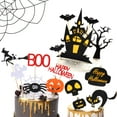 thumbnail image 2 of 3set Halloween Bat Cupcake Toppers Black Glitter Bat Halloween Cupcake Picks Cake Decorations Supplies, 2 of 5