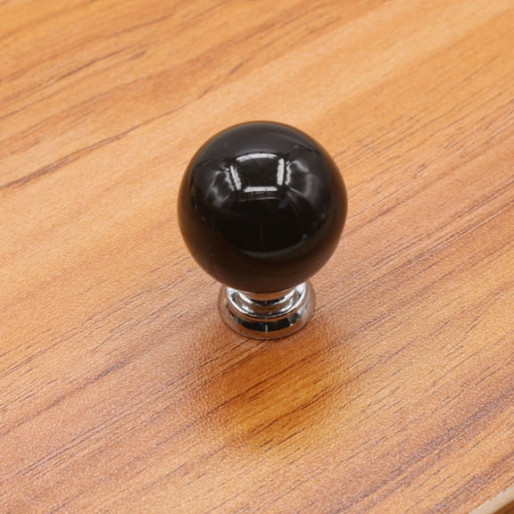 Raindrops Black Round Ceramic Door Knobs Pull Handles for Kitchen Cabinet and Drawer Decoration 2pcs