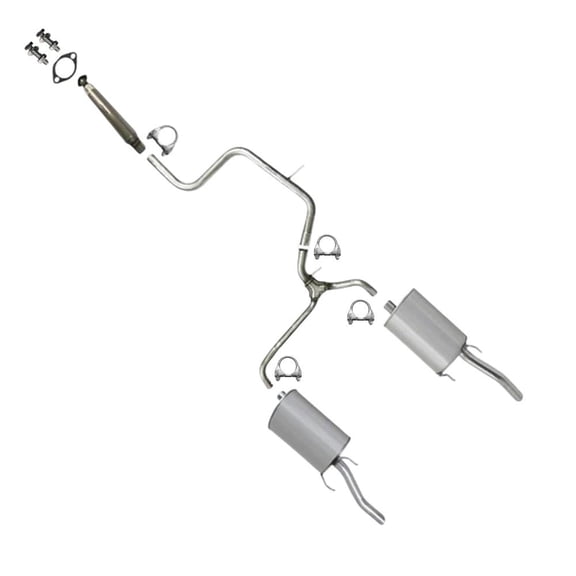 Northeastern Exhaust Resonator, Y-Pipe & Pair of Muffler Fits 2006-2011 Chevrolet Impala 3.9L & 2006-2009 Chevrolet Impala 5.3L - Direct Fit | System Kit