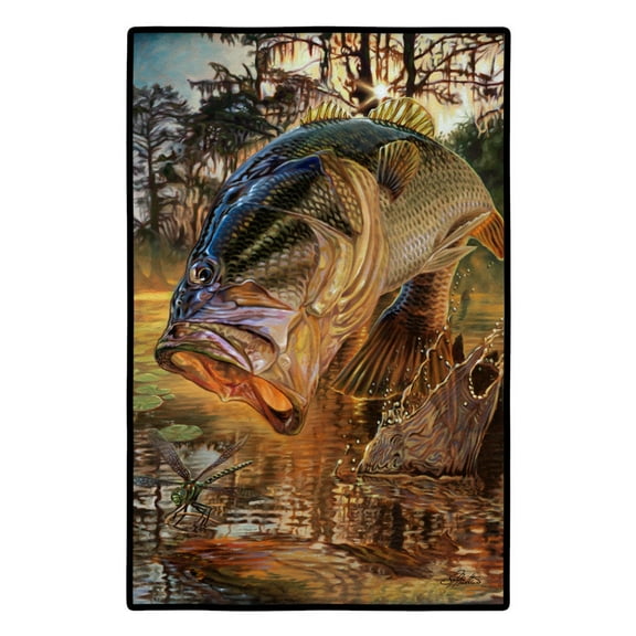 Dragon Slayer Largemouth Bass Doormat 24x36