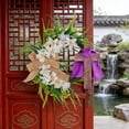 thumbnail image 5 of Easter Wreath Easter Decorations Door Hanging Artificial Garland Wood and Cloth Material Realistic Look Long-lasting Vibrant Colors for Home Wedding Party Holiday Decoration 13.78 in, 5 of 8