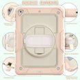 thumbnail image 4 of Allytech Case for iPad 9.7 2018/2017 (6th 5th Generation) with Screen Protector, Full Protection Drop Proof Kids Friendly Hand Strap Kickstand Impact Resistant Case Cover for Apple iPad 9.7, Rosegold, 4 of 6