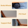 thumbnail image 2 of YTGLEN Wooden Outdoor Trash Can Storage Cabinet with Lockable Door & Removable Wheels, 4 x 3.7 ft, Brown, 2 of 6