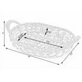 thumbnail image 6 of Vintiquewise QI003546.S 4 x 16 x 9.5 in. Seagrass Fruit Bread Basket Tray with Handles, Brown - Small, 6 of 6