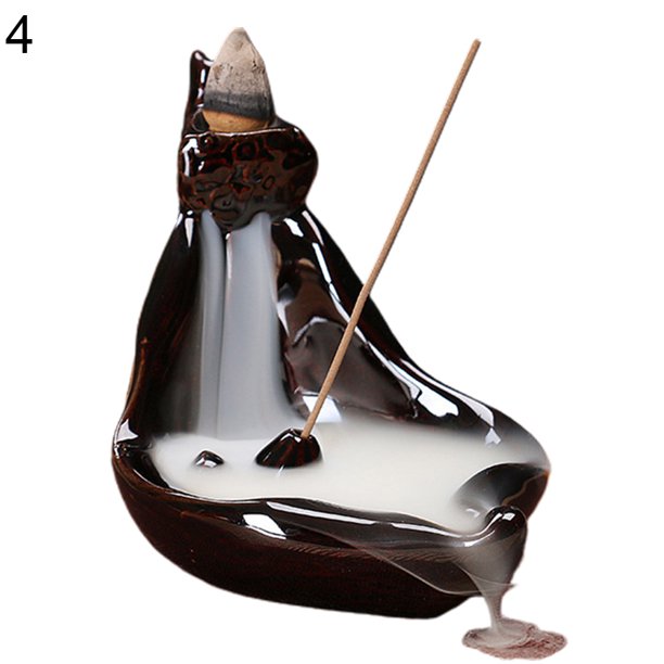 Yesbay Ceramic Waterfall Backflow Incense Burners Holder Censer