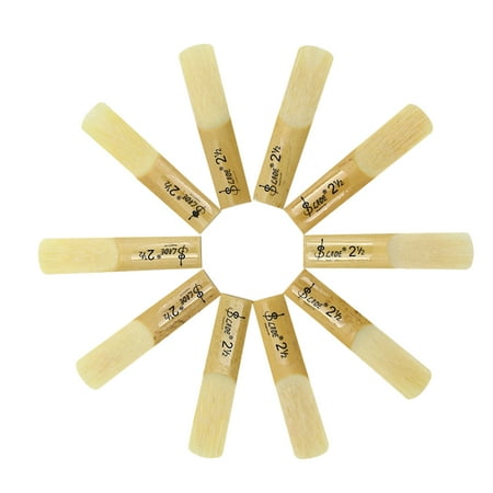 

Etereauty 10pcs 2.5 2-1/2 Bamboo Reeds Set for Saxophone Sax Accessory Part (Alto)