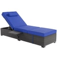 thumbnail image 3 of GAOMON Outdoor Chaise Lounge Chairs Set of 2, Patio Chaise Lounges, Patio Brown Rattan Reclining Chair with Thicken Cushion and Adjustable Backrest, Sunbathing Recliners for Outside Pool Patio, 3 of 7