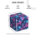 thumbnail image 4 of Lsque Blue Skull Flower Printed Tissue Box Cover Holder, Facial Paper Organizer Dispenser,Square with Bottom Belt, PVC Leather Decorative Organizer, 4 of 8