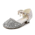 thumbnail image 1 of Sandalias de princesa para niñas, zapatos de lentejuelas de baile latino con purpurina para niños, mariposa, diamante, tacón alto, fiesta de verano, zapatos de cristal 29 Gao Jinjia LED, 1 of 2