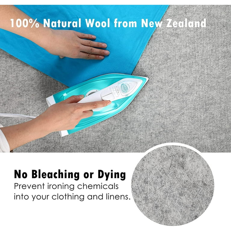 Wool Pressing Mat for Quilting 22 x 60 100% New Zealand Wool Ironing Pad  for Quilters | Iron Board Quilting Supplies