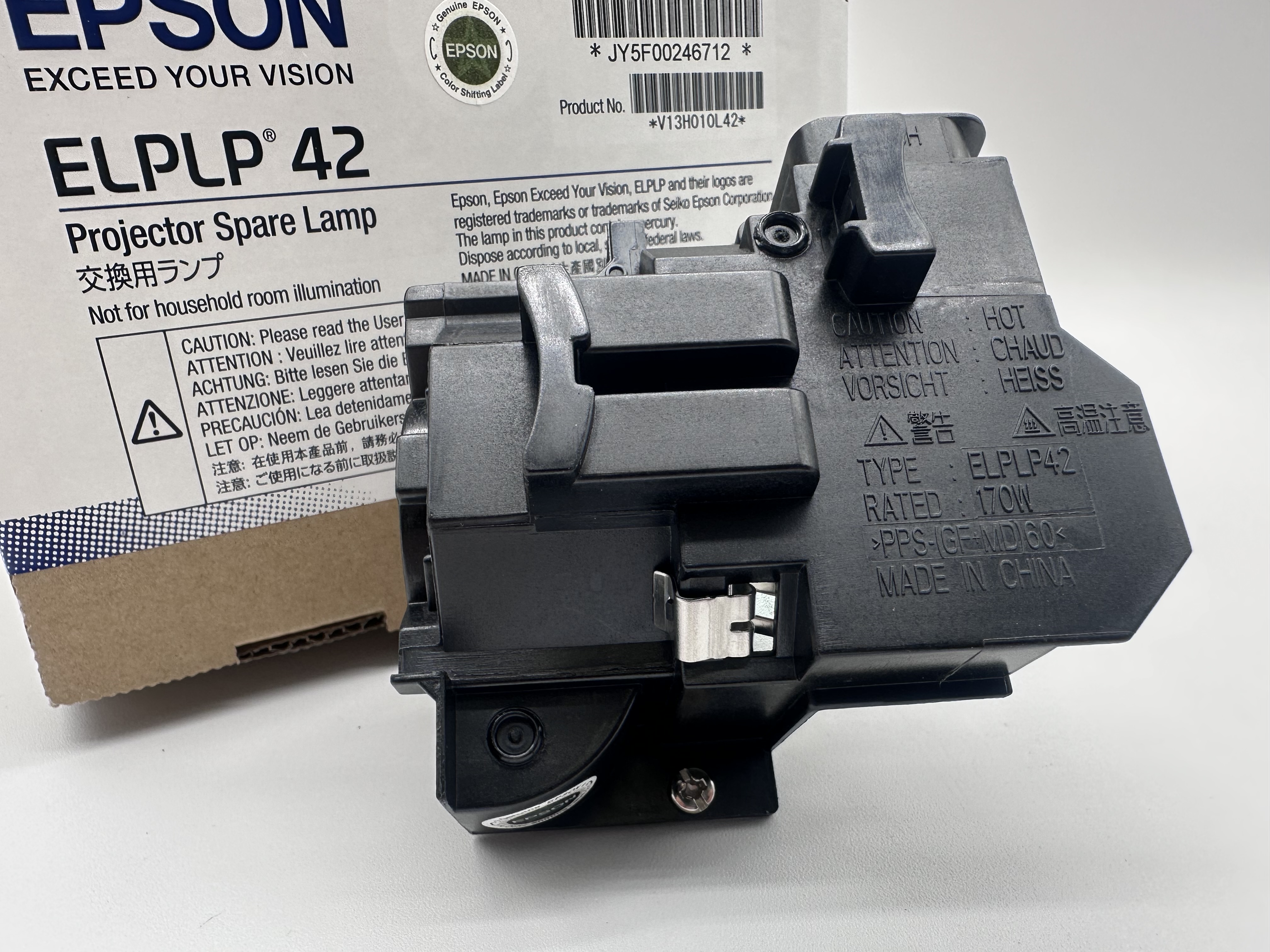 OEM Lamp & Housing for the Epson Powerlite 400W Projector - 1 Year Jaspertronics Full Support Warranty! - image 4 of 7