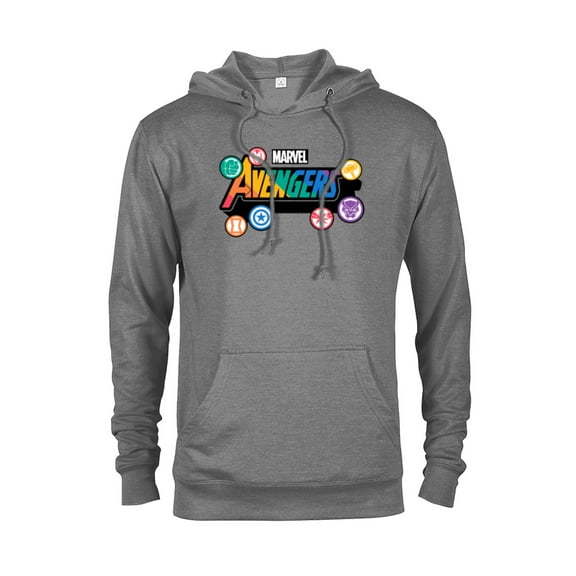 Marvel Pride Rainbow Avengers Logo Proud Heroes Stickers - Pullover Hoodie for Adults - Customized-Graphite Heather