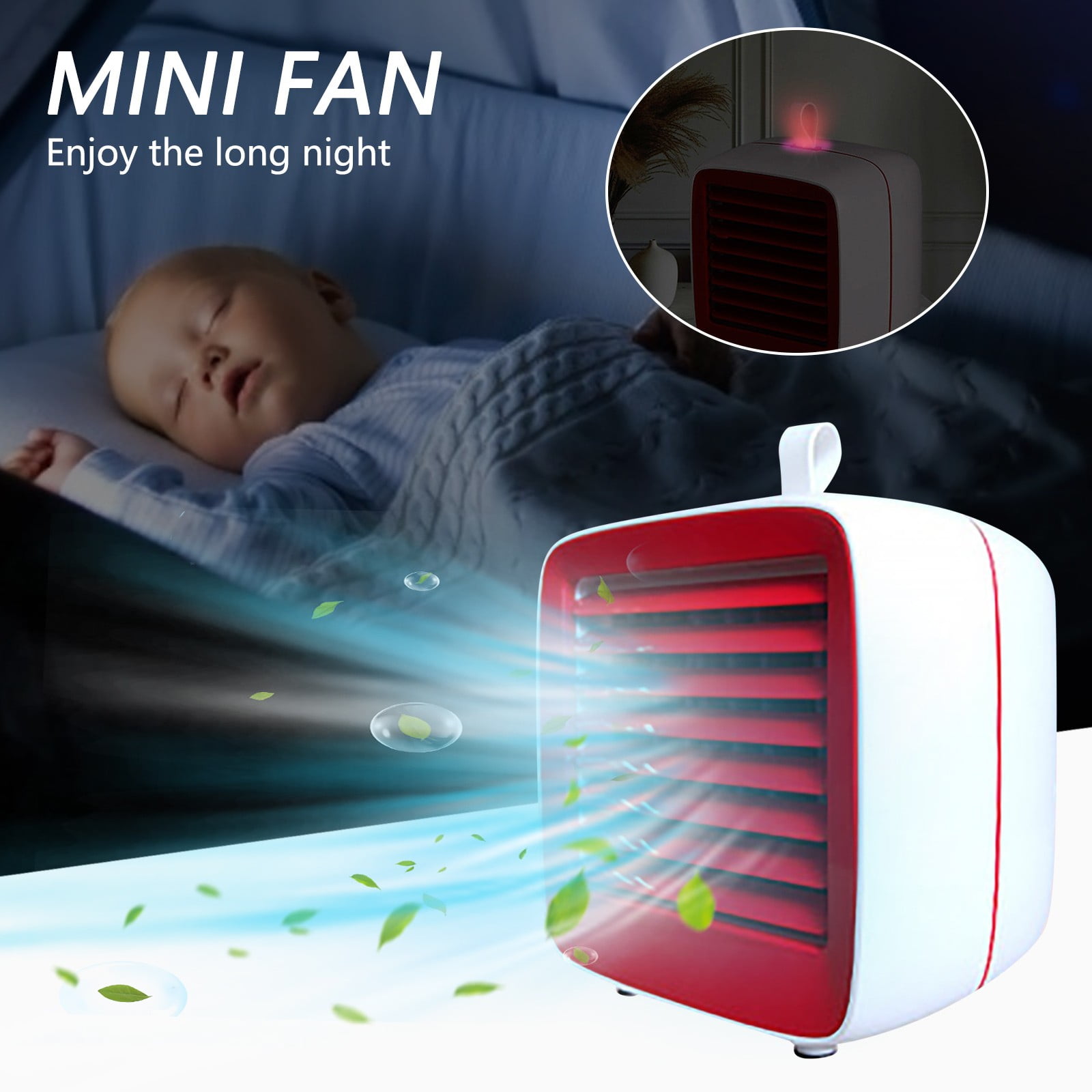 PHIGZNT Portable Air Conditioners,Mini Air Conditioners Portable for Room,Oscillating Small Mini AC with Timer,4 Speeds 2 Cool Mist,Small Room Air Conditioners for Room