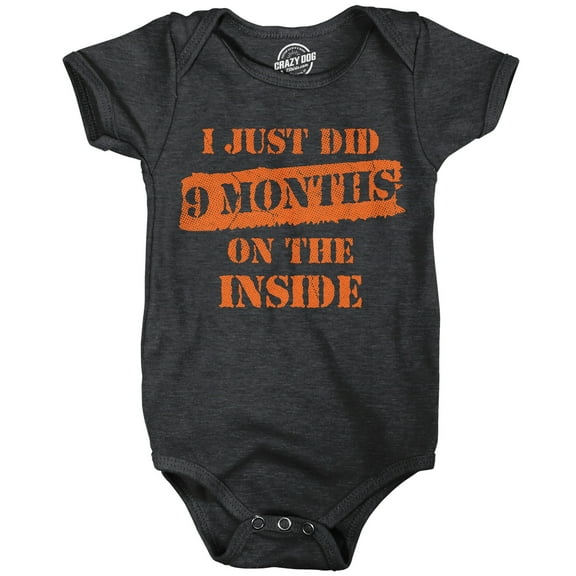 I Just Did 9 Months On The Inside Baby Bodysuit Funny Sarcastic Prison Graphic Novelty Jumper For Infants