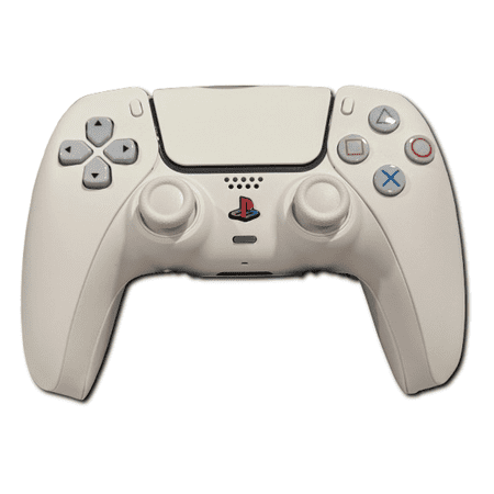 Retro CD White Inspired DualSense PS5 Controller by TrippyTaka
