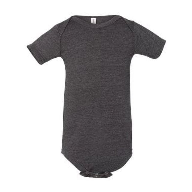 Bella + Canvas Maillot Bébé une Pièce, 6-12, Gris Foncé Chiné