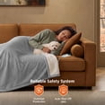 thumbnail image 4 of U by Bedsure Electric Heated Blanket Full Size 72" x 84" with Preheat Function, Soft Ribbed Flannel Harbor Mist, Fast Heating with 6 Time Settings (Up to 10H) & 6 Heat Settings, Gifts for Grandma, 4 of 10