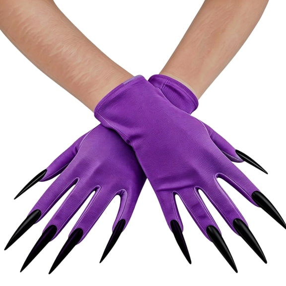 Monster Claw Gloves Royal , Stretchy Creepy Gloves with Long Nails for Halloween Cosplay Costume