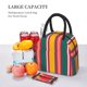 thumbnail image 5 of Fotbe Vertical Stripes Bolsa de Almuerzo con Estampado, Lonchera Aislada, Contenedor de Comida Reutilizable Tipo Cooler a Prueba de Fugas, 5 of 6