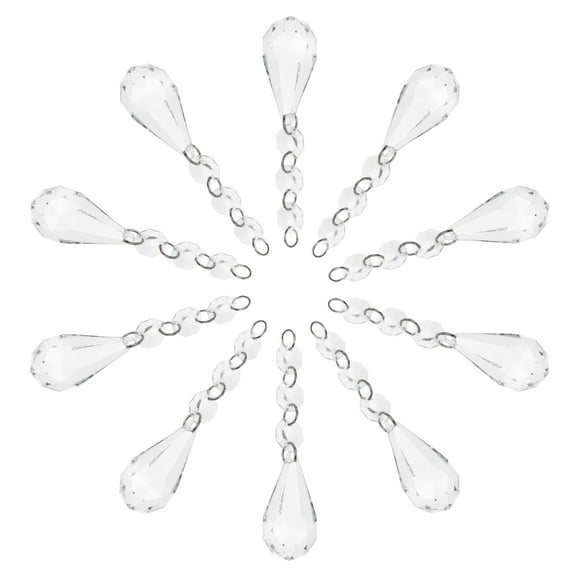 Raindrops 20pcs Transparent Hanging Crystal Beads for Home Decoration and DIY Chandelier Projects