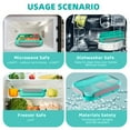 thumbnail image 2 of Kepeak Lunch Box , Bento Storage Box with 4 Compartments for Picnic, Protable 1000ML Bento Box with Fork, BPA-free, 2 of 8