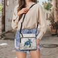 thumbnail image 5 of ZUXONGSY Turtle Wood Paint Splatter Paint Splatter PU Leather Shoulder Handbags for Women Large Crossbody Travel Purse Messenger Bag Fashion Sling Hobo Bag with Zipper Closure for Travel Shopping, 5 of 7