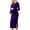 Purple, variant on Womens Velvet Maternity Dress Crew Neck Long Sleeve Bodycon Dresses Strechy Slim Side Slit Ruched Pregnancy Dress