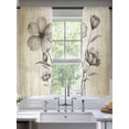 thumbnail image 2 of Yellow Beige Flower Sheer Curtains 63 Inch Length 2 Panels Set, Farmhouse Shabby Chic Wildflower Voile Window Treatment Rod Pocket Curtains Sheers Drapes for Bedroom/Living Room/Kitchen 52x"63"x2, 2 of 7