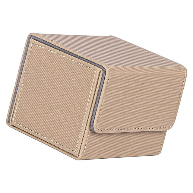 PU Leather Card Deck Case Card Game Storage Box Collection Organizer Playing Card Holder for Cards Card Gaming Cards , Beige H