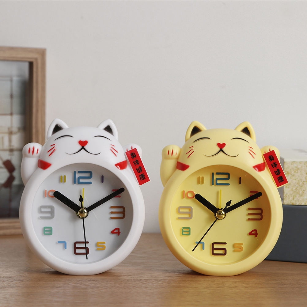 Simone Animated Cat Clock - Black - Walmart.com