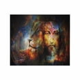 thumbnail image 3 of Blessed Jesus with A Lion in Cosimc Space Cotton Linen Wall Hanging Tapestry, Home Decor Collection Bedroom Living Room Dorm, 60 W X 40 L Inches, 3 of 3