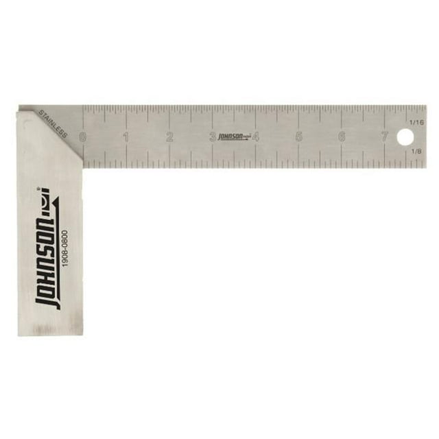 Johnson Level 8 in. Professional Aluminum Try Square