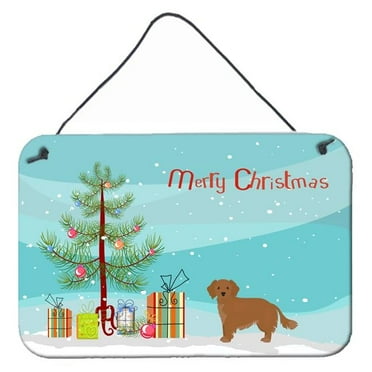 Carolines Treasures CK3486DS812 Small Greek Domestic Dog Kokoni Christmas Tree Wall or Door Hanging Prints 8x12