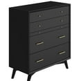 thumbnail image 3 of Home Square 2 Piece Set with 7-Drawer Dresser & Multifunction Chest in Black, 3 of 21