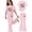 Light Pink, variant on Spring Outfits for Girls Easter Bunny Print Short Sleeve Crew Neck Top with Bell-Bottom Pants Girl Clothes Black 9-10 Years