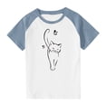 thumbnail image 1 of RXIRUCGD 2025 Vêtements d'Été pour Enfants Tout-Petits Garçons Filles Mode Mignon Col Rond Imprimé Manches Courtes Haut, 1 of 7
