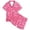 A-Hot Pink113, variant on JAJAHO Girls Pajamas For Kids 2-13Y Satin 2 Piece Sets Cherry Printed Short Sleeve Button Up Shirts And Shorts Set