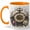 Orange, variant on Moon Pocket Watch Coffee Mug, Celestial Floral Clock Mug, Vintage Timepiece Ceramic Mug, Starry Night Gift Cup, 11 oz