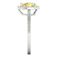 thumbnail image 3 of Clara Pucci 14K White Gold 0.76ct Yellow Solitaire with Accents Ring, 3 of 7