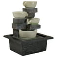 thumbnail image 3 of Northlight LED Lighted Cascading 4-Tier Bowl Indoor Water Fountain - 11", 3 of 7