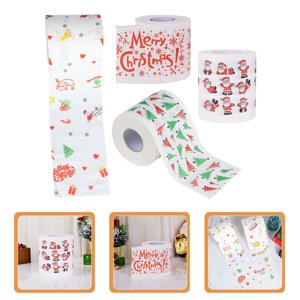 IFANLANDOR Papier toilette avec motifs de Noël Couleur assorties Tissu doux pour les vacances à la maison