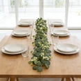 thumbnail image 5 of With White Roses A Faux Rose And Greenery And Vine Suitable For Wedding And Home Party Runner ., 5 of 5