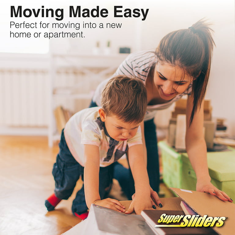 Super Sliders | 2 1/2 x 9 Reusable Furniture Sliders - Carpet, Beige